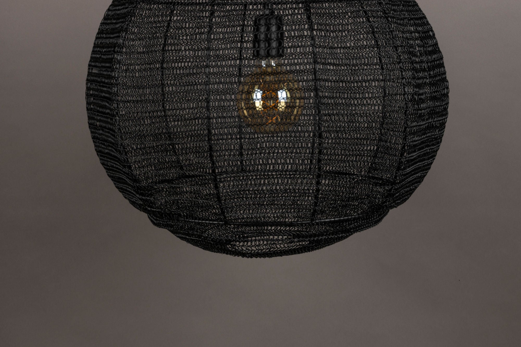 Dutchbone Meezan Black Metal Weave Pendant Light Medium